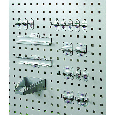 Stumpf Metall Haken Set 18-teilig<br/>verzinkt<br/>für Arbeitsplatzsystem PRAKTIMO 440-100-0-2-000