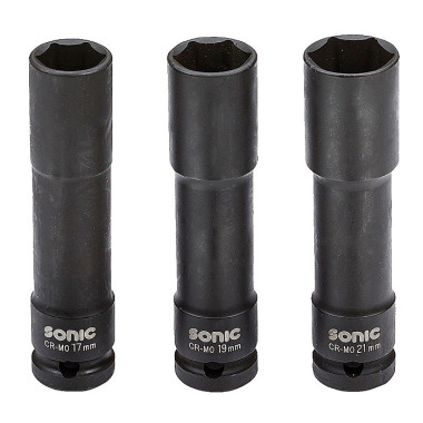 Sonic Zestaw nasadek udarowych 1/2”, 3-częściowy 300302