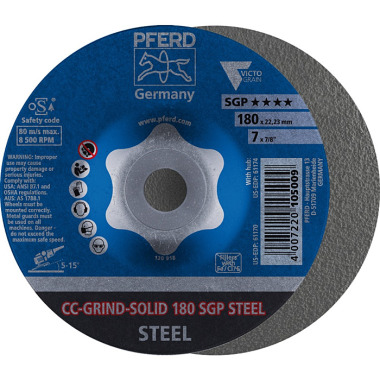 PFERD Ściernica CC-GRIND CC-GRIND-SOLID 180 SGP STEEL 64187180