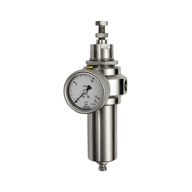 Riegler Regulator filtra ze stali nierdzewnej, 1.4401, BG 1, G 3/8, 1,7 - 17,5 bara 133542