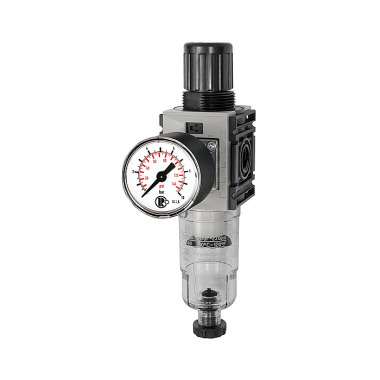 Riegler Regulator filtra „FUTURA-mini”, obróbka PC, Stand.mano, HA, G 1/4, 0.5-8 142409