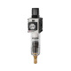 Riegler Regulator filtra „FUTURA-mini”, PC-B., kompaktowy Mano, VA, G 1/4, 0,1-4 142420