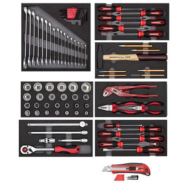 GEDORE czerwony Zestaw narzędzi 8 modułów CT + obcinak 81 szt. R21010000
