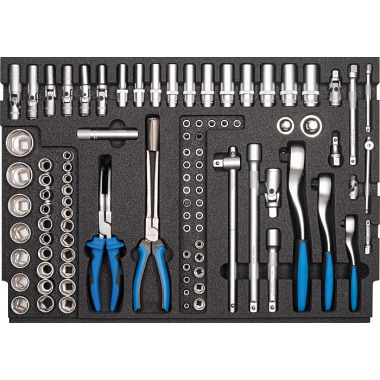 SW-Stahl Tool assortment, Sockets 1/4“, 3/8“, 1/2“, with ratchets, 96-pieces Z3000-2