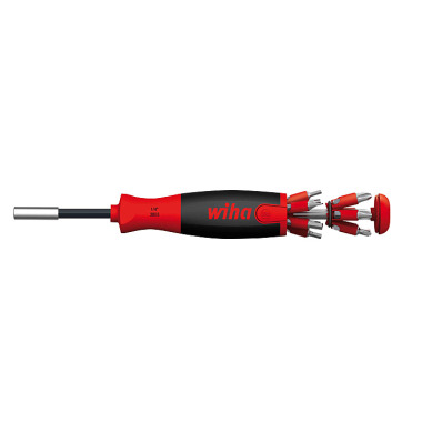 Wiha Screwdriver with LiftUp 25 magnetic bit magazine 38606