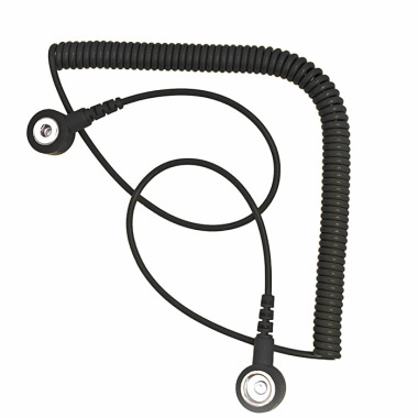 Bernstein ESD Spiralkabel für Armband hochelastisch 2,4m schwarz 9-342-2