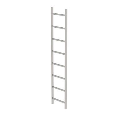 MUNK Shaft ladder, V4A stainless steel, 400 mm clear width 8 rungs 63008