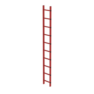 MUNK Shaft ladder, glass fibre reinforced plastic, 300 mm clear width 10 rungs 64010