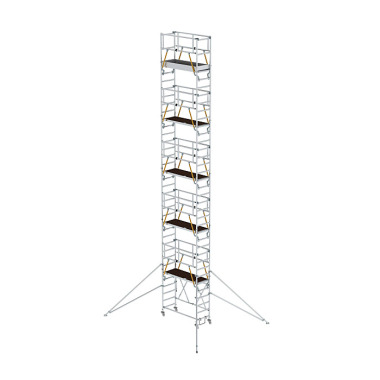 MUNK Folding scaffolding SG 0.75 x 1.80 m with outrigger Platform height 9.89 m 115194