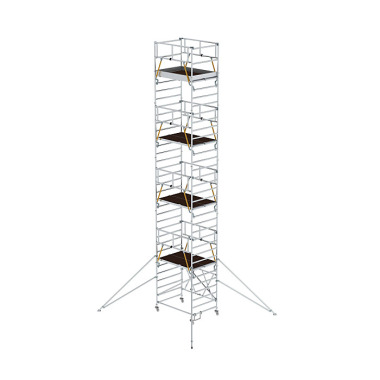 MUNK Folding scaffolding SG 1.35 x 1.80 m with outrigger Platform height 9.08 m 115284