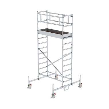 MUNK Mobile scaffolding, 0.75 נ1.80 m, with chassis bar. Platform height 3 m 154347