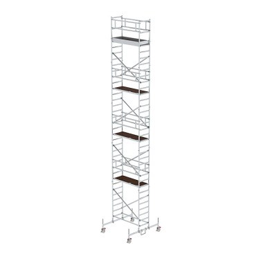 MUNK Mobile scaffolding, 0.75 נ1.80 m, with chassis bar. Platform height 9.45 m 154945