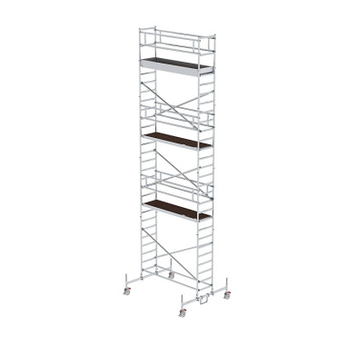 MUNK Mobile scaffolding, 0.75 נ2.45 m, with chassis bar. Platform height 7.45 m 155745