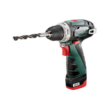 Metabo Akku-Bohrschrauber PowerMaxx BS (600079500) Werkzeugtasche 12V 1x2Ah Li-Power + LC 40