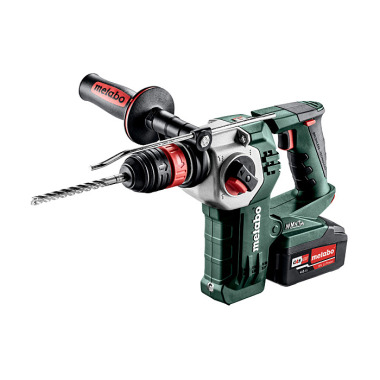 Metabo Akku-Kombihammer KHA 18 LTX BL 24 Quick (600211500) mit Metabo-Quick-Wechselfutter metaBOX 165 L 18V 2x4Ah Li-Power + ASC 55