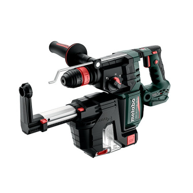 Metabo Akku-Kombihammer KH 18 LTX 28 BL Q Set ISA (601715900) mit integrierter Staubabsaugung und Metabo-Quick-Wechselfutter metaBOX 185 XL