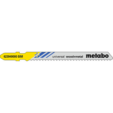 Metabo 5 Stichsägeblätter universal wood + metal 90/ 2,5 mm, BiM (623949000)