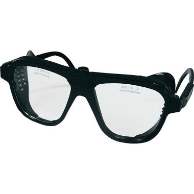 Schutzbrille EN 166 Bügel schwarz,Scheibe klar Nylon,Glas 187222006