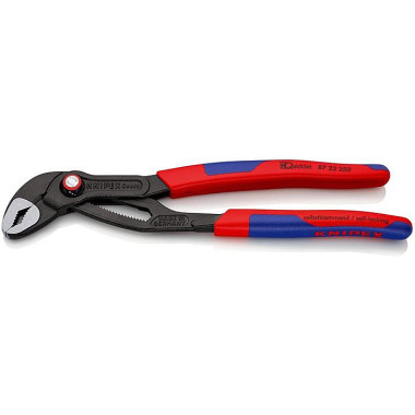 Wasserpumpenzange Cobra® L.250mm Spann-W.46mm pol.Mehrkomp.-Hülle QuickSet KNIPEX 87 22 250