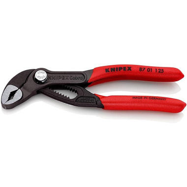 Wasserpumpenzange Cobra® L.125mm Spann-W.27mm pol.Ku.-Überzug KNIPEX 87 01 125