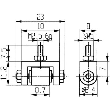 Messeins.D.8,4mm Rl.M2,5 STA z.Messuhren KÄFER 62075