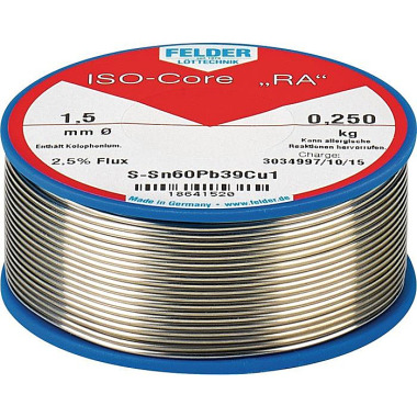 Lötdraht ISO-Core® RA 1,5mm 250g S-Sn60Pb39Cu1 FELDER 18641520