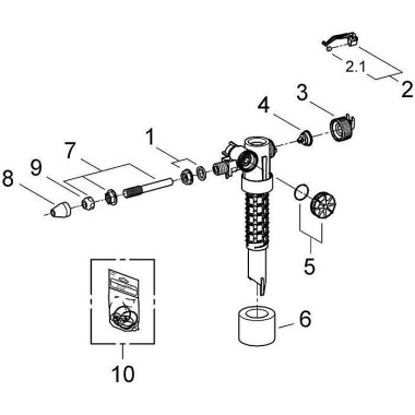 Grohe Füllventil 37092, 3 /8" 37092000