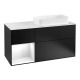 V&B Waschtischunterschran k FINION G271 1200x603x50 1mm m Be Reg gls w Black Matt G271GFPD