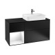 V&B Waschtischunterschran k FINION G392 1200x603x50 1mm m Be Reg gls w Black Matt G392GFPD