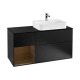 V&B Waschtischunterschran k FINION G392 1200x603x50 1mm m Be Reg Wa ve Black Matt G392GNPD