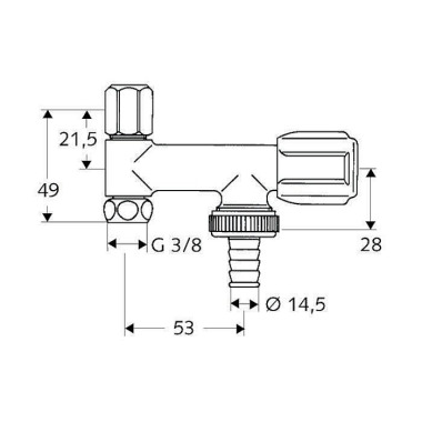 SCHELL Geräteventil COMFO RT chrom, für Eckventile 3/8" 033740699