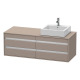 Duravit Waschtischunterba u KETHO 550x1400x496mm Be cken rechts basalt matt KT6657R4343