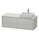 Duravit Waschtischunterba u KETHO 550x1400x496mm Be rechts betongrau matt KT6657R0707