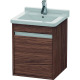 Duravit Waschtischunterba u KETHO 445x440x550mm Ans rechts nussbaum dunkel KT6662R2121