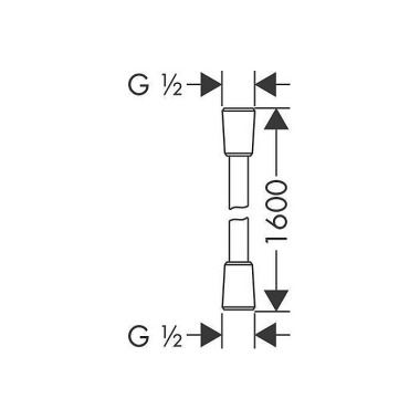 HG Brauseschlauch COMFORT FLEX 1600mm chrom 28168000