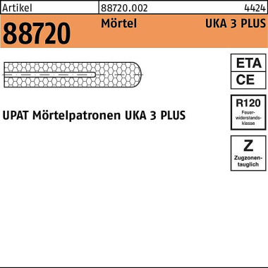 Mörtelpatrone R 88720 f.U KA 3 PLUS M8 Polyesterhar z 10 Stück UPAT 887200020080000