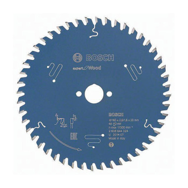 Kreissägeblatt Expert for Wood AD 165mm Z.48 WZ Bohr.20mm Schnitt-B.2,6mm 2608644024