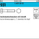 Sechskantschraube DIN 931 Schaft M12x 110 A 5 25 S tück 009319500120110