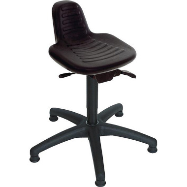 Drehhocker Bodengleiter PU-Schaum schwarz Sitz-H.420-610mm LOTZ 3571.08