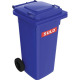 Müllgroßbehälter 120l HDPE blau fahrbar,n.EN 840 SULO 1072346