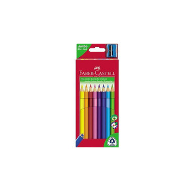 Faber-Castell Farbstift t riangular Jumbo farbig so rtiert 10 St./Pack. 223000099