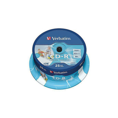 Verbatim CD-R 43439 52x 7 00MB 80Min. Spindel 25 St ./Pack. 183245600