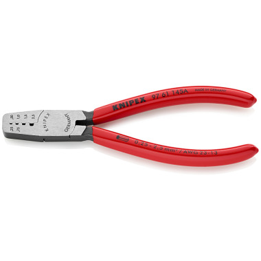 Knipex Crimping Pliers for end sleeves (ferrules) plastic coated 145mm 97 61 145 A