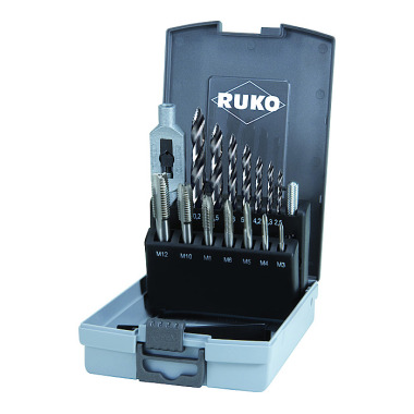 Ruko Conjunto EGB FLOWSTEP TIP HSS 15 peças M3-M12 em Rosebox 259004RO