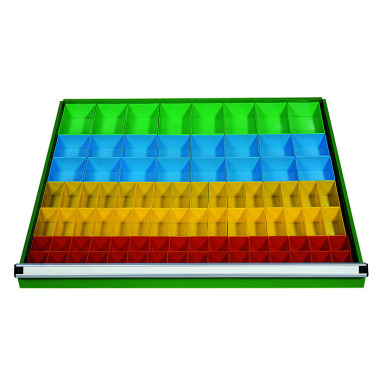 LOKOMA SET OF BEARER BOXES (32 EK8 RED, 32EK9 YELLOW, 16EK10 BLUE, 8EK11 GREEN 01.02.0246