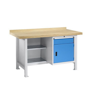 LOKOMA WORKBENCH N-KW 150/1/E MULTIPLEX 1 DRAWER, 1 DOOR, 1 SHELF GALVANISED 00.05.8536