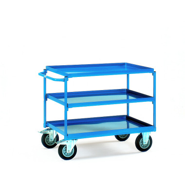 LOKOMA TABLE TROLLEY 1000x700 (LxD) RAL 5007, WITH 3 TUBS 44.05.9091