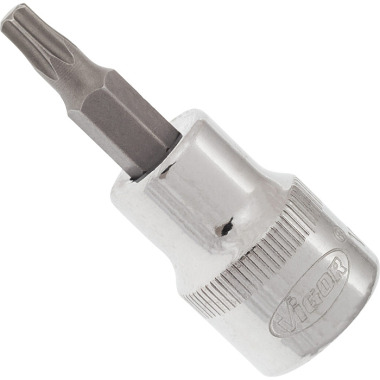 Vigor Ponta de chave de fenda TORX® - quadrada oca 10 mm (3/8 pol.) - dentro do perfil TORX® - T25 V2301N