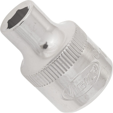 Vigor Inserto para chave de caixa - quadrado oco 10 mm (3/8 pol.) - perfil hexagonal externo - 6 V2278N