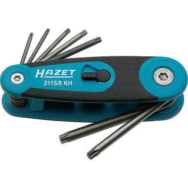 HAZET Conjunto de chaves de fenda angulares - perfil interno TORX® - número de ferramentas: 8 2115/8KH